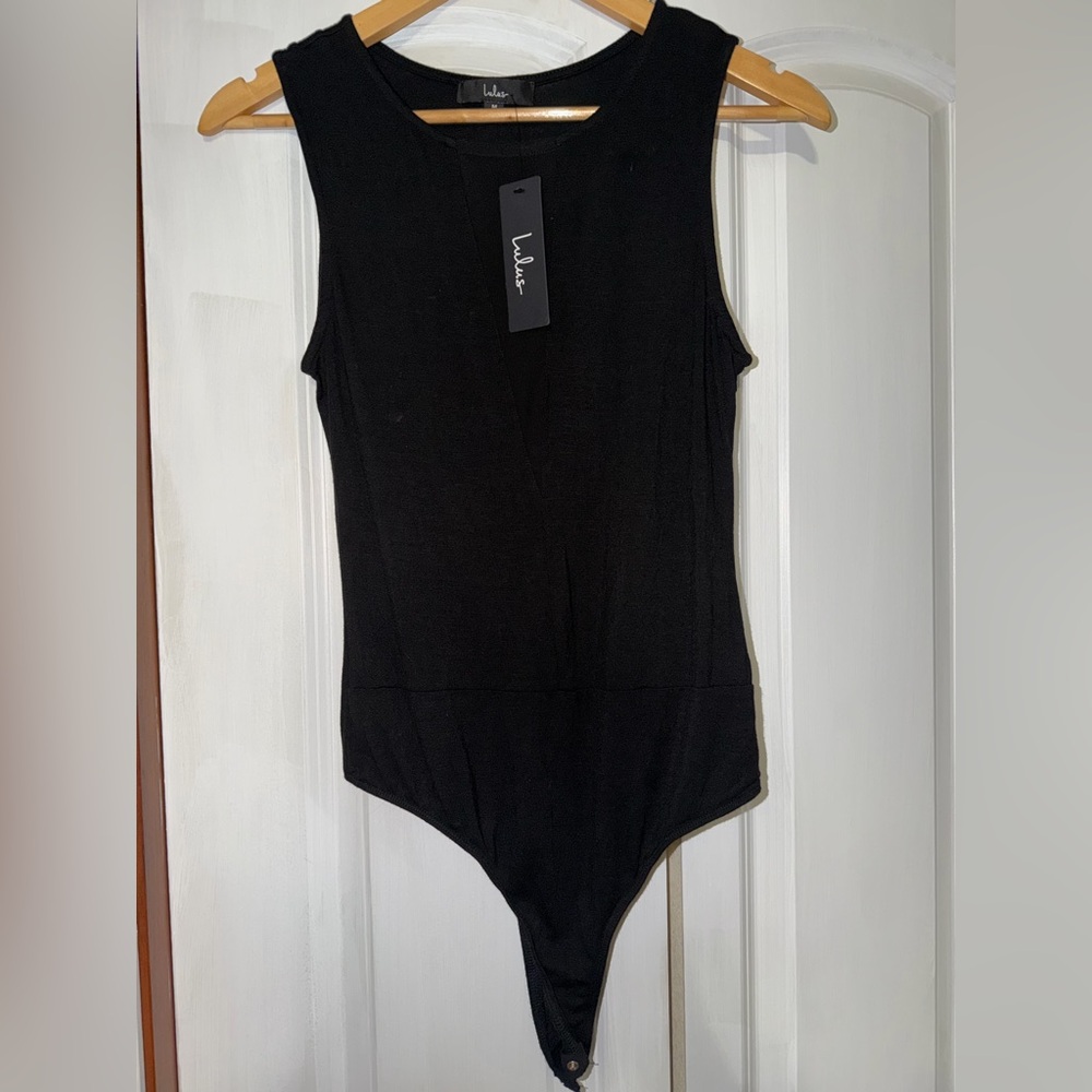 Lulus Black Sleeveless Bodysuit